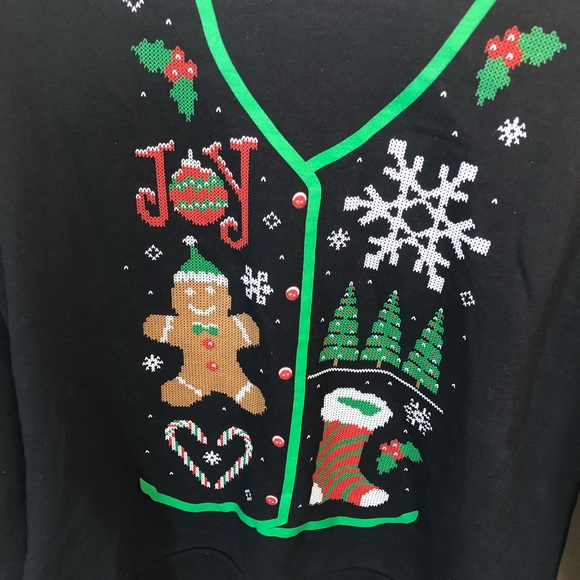 Fun festive Christmas ugly sweater sweatshirt - Picture 3 of 3